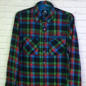 Sub Script NY Mens Small Multicolor Plaid Shirt